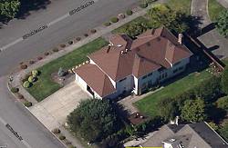 Aerial shot of the new house