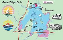 Fern Ridge Lake map