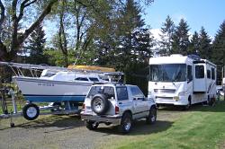 Level at last in space # 48 at Fernridge Shores - the Windseeker, Anne Marie and Tracker